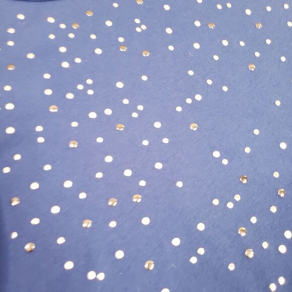 Rebecca Malone Women's L/XL Blue & Silver Beaded Blouse - Picture 2 of 11